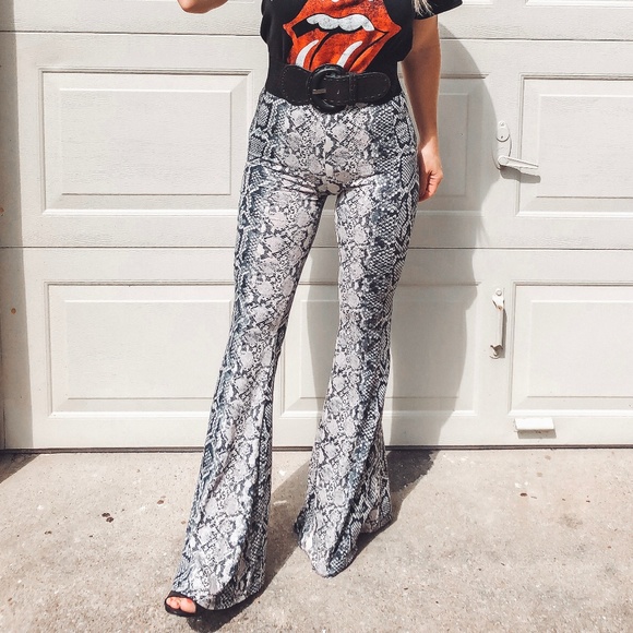 Snakeskin Bell Bottoms - Picture 2 of 2